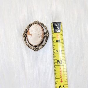 Jewelry - Signed Sterling CF CO Antique Cameo Pendant Jewelry - Signed Sterling CF CO Antique Cameo Pendant